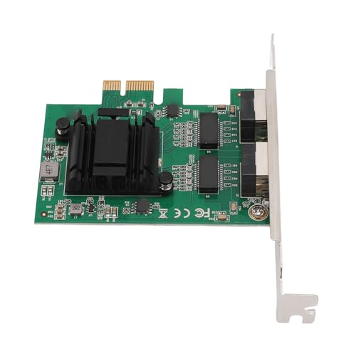 Gigabit-Ethernet-PCI-Express-Netzwerkkarte, Dual-RJ45-Serverkarte mit 2 RJ45-Netzwerkanschlüssen, PCIe-Schnittstelle, Hochgeschwindigkeitsübertragung, für Desktop-PC von Garsent