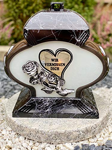 Grablampe Mit Motiv Grablicht Kerze Grabkerze Grabdekoration Grabschmuck Gartenlampe" Wir Vermissen Dich" Incl.Grabkerze. Grablampe Mit Motiv Grablicht Kerze Grabkerze Grabdekoration Grabschmuck Gartenlampe" Wir Vermissen Dich" Incl.Grabkerze. von Yeahitch