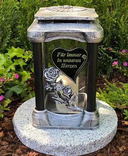 Grablampe mit GRANITSOCKEL NEU! Handmade - Herz mit Beschriftung " Für immer in unseren Herzen ", Grabkerze Grabdekoration Grabschmuck Gartenlampe incl. Grabkerze und Sockel... Grablampe mit GRANITSOCKEL NEU! Handmade - Herz mit Beschriftung " Für immer in unseren Herzen ", Grabkerze Grabdekoration Grabschmuck Gartenlampe incl. Grabkerze und Sockel... von Yeahitch