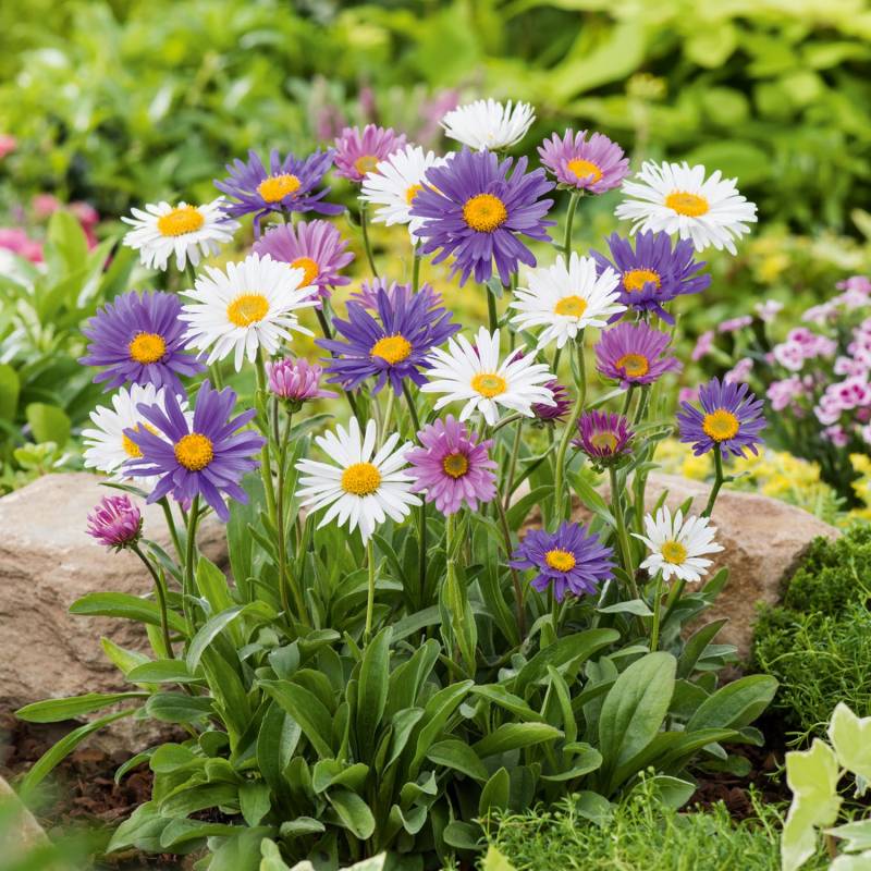 Alpen-Aster &#039;Rosa&#039; Lieferform: Im 9 cm Topf von Garten Schlüter