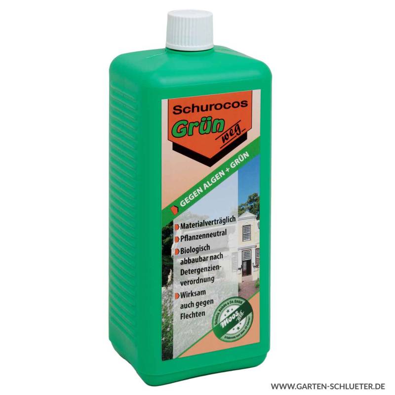 Grün-weg Dosierflasche, 1 Liter für ca. 20 bis 30 m² Lieferform: Kunststoffflasche mit Meßdeckel von "MOOS-weg" Schulte, Rohde & Co. GmbH