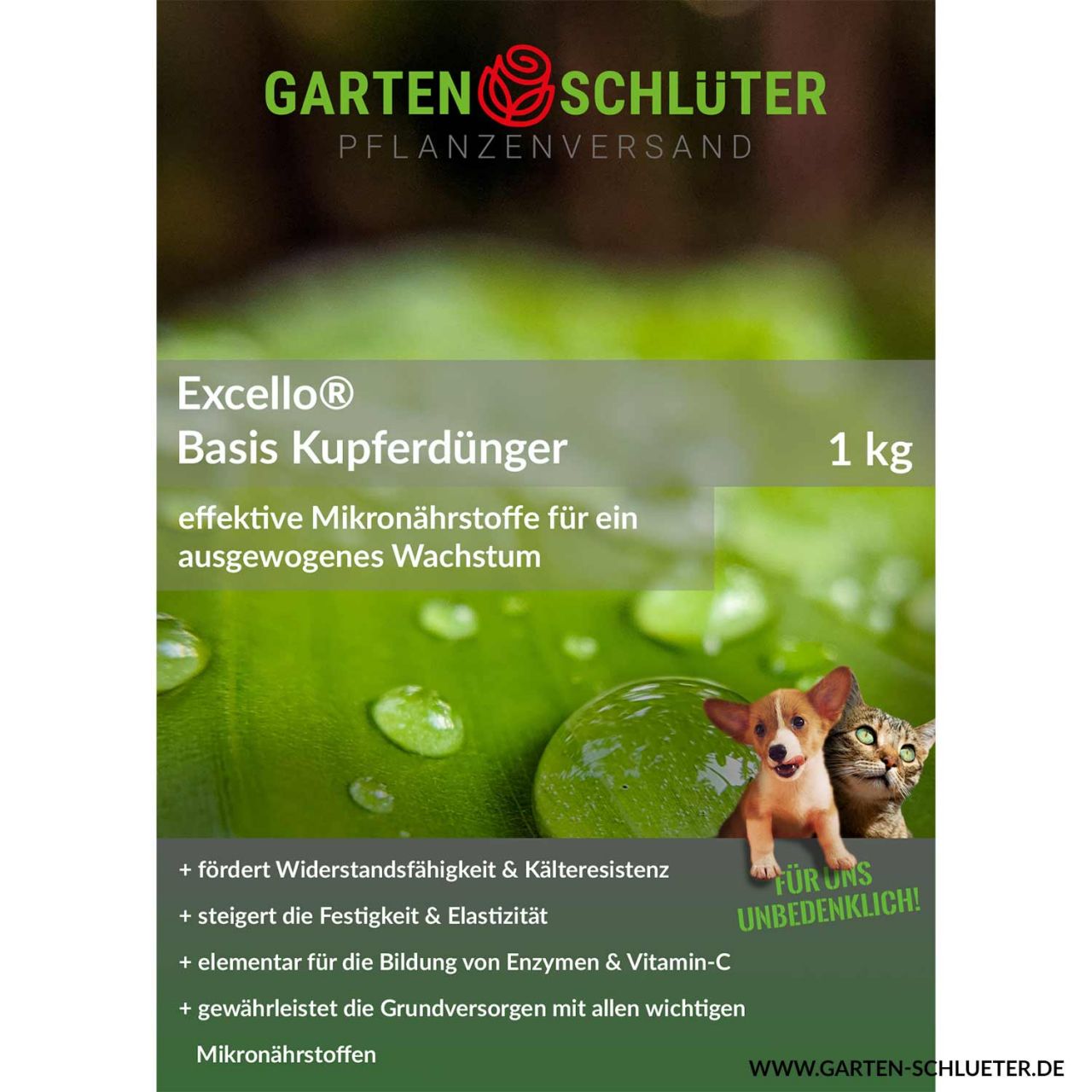 Schlüter's Excello-Basis-Kupferdünger - 1 kg von Garten Schlüter