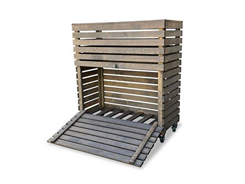 MultiBox M GartenBox BücherBox KräuterBox Hochbeet Rollwagen grau B72 x T32 x H80 cm von GartenDepot24