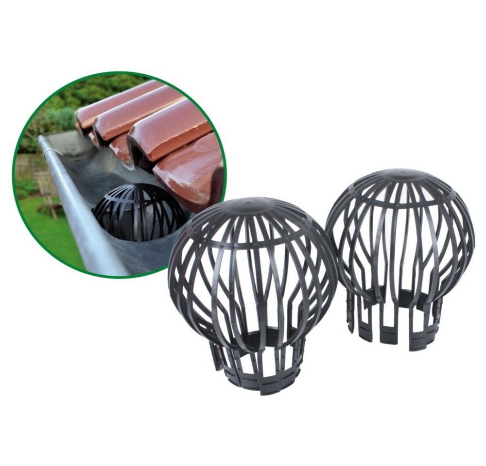 GartenHero Dachrinnenreiniger Fallrohrfilter Laubfänger Regenrohrfilter Fallrohrschutz Laubfanggitter Fallrohr, Dachrinnen, Regenrinnen, Fallrohre, (4-tlg) von GartenHero