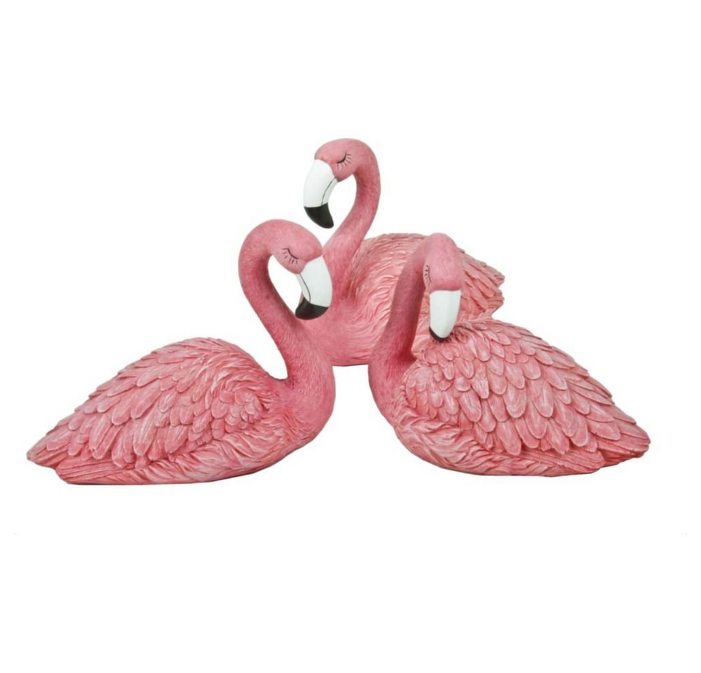 GartenHero Gartenfigur Gartenfigur Flamingo 3er Set Gartenskulptur Gartendeko Tier Tierfigur Garten, 3er Set von GartenHero