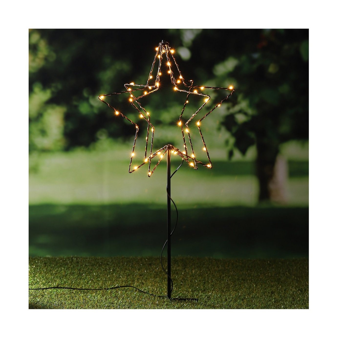 GartenHero Gartenstecker LED Gartenstecker Stern Weihnachtsstern außen Timer Weihnachtsbaum Lichterkette von GartenHero