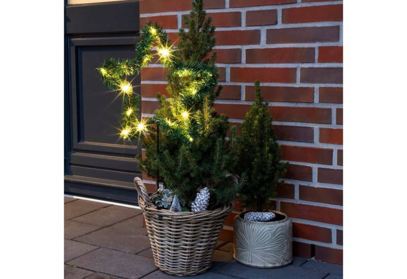 GartenHero Gartenstecker LED Weihnachtsstern IP44 beleuchtet Stern Adventsstern Gartenstecker von GartenHero