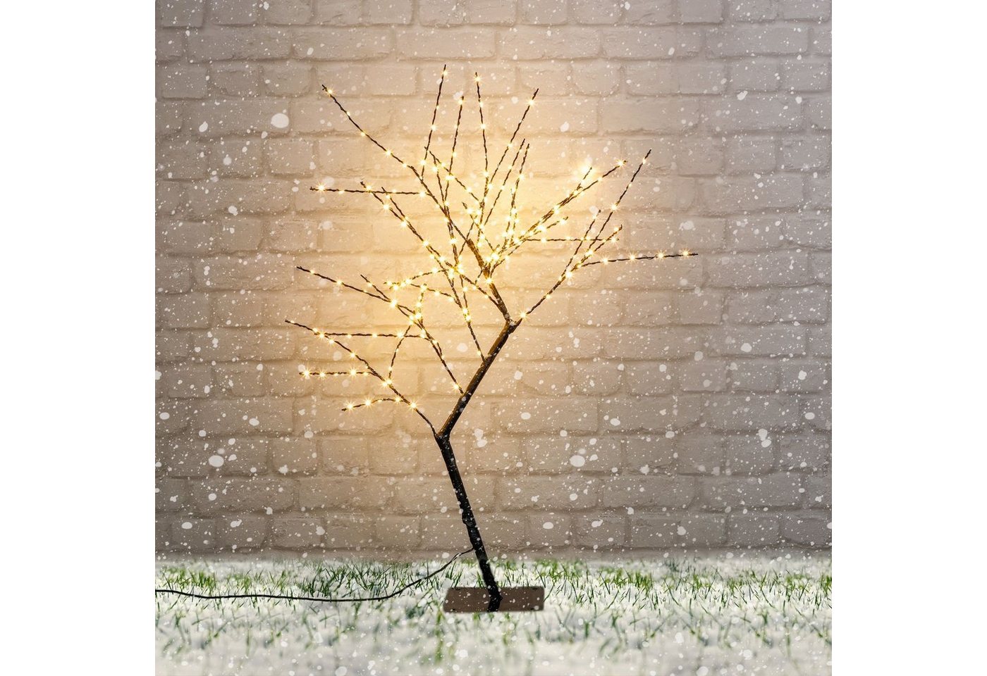 GartenHero Künstlicher Weihnachtsbaum Weihnachten Lichterbaum 80cm 198 LEDs Dekoration Lichtbaum, beleuchtet von GartenHero