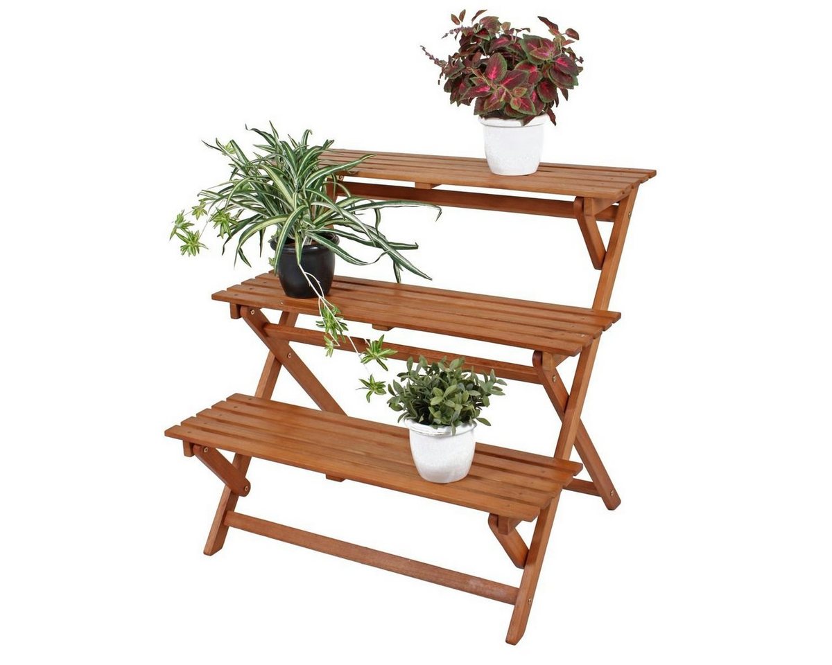 GartenHero Pflanzentreppe Blumentreppe Holz Blumenregal Gartenregal Blumenständer Pflanztreppe von GartenHero