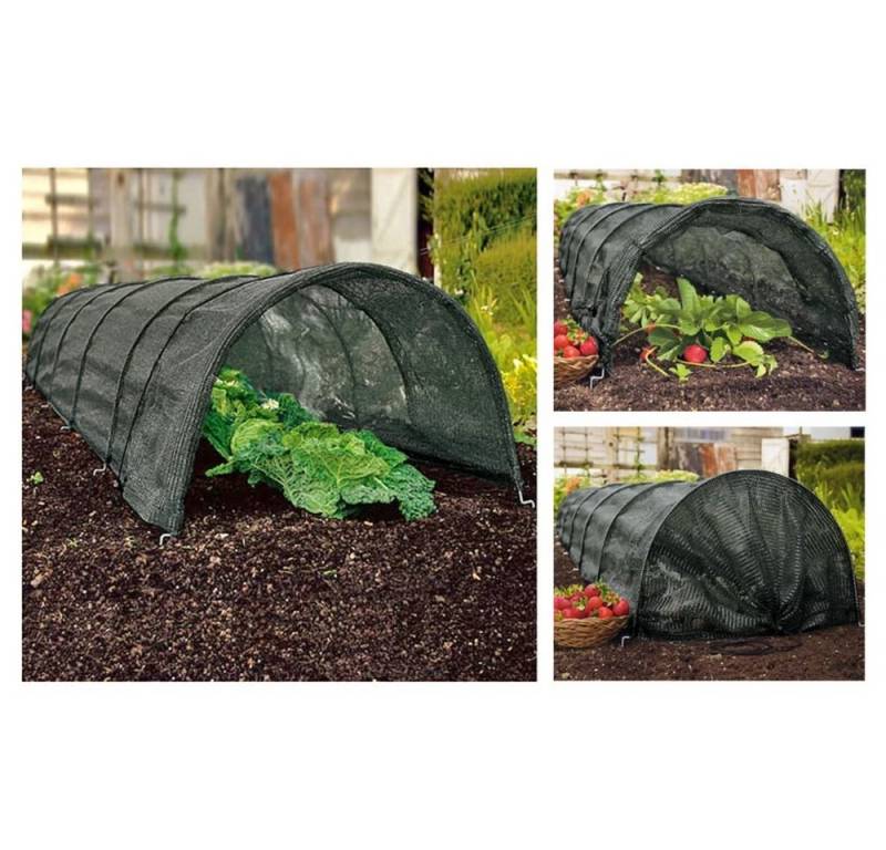 GartenHero Pflanztunnel Pflanztunnel 3m Frühbeet Gewächshaus Treibhaus Garten Beet Schutz Netz von GartenHero