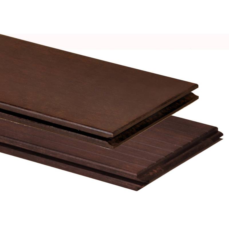 GartenLand Bambus Terrassendiele 20 x 137 x 1850 mm Thermo-Geölt Massivprofil Stirnseitige Nut+Feder von GartenLand