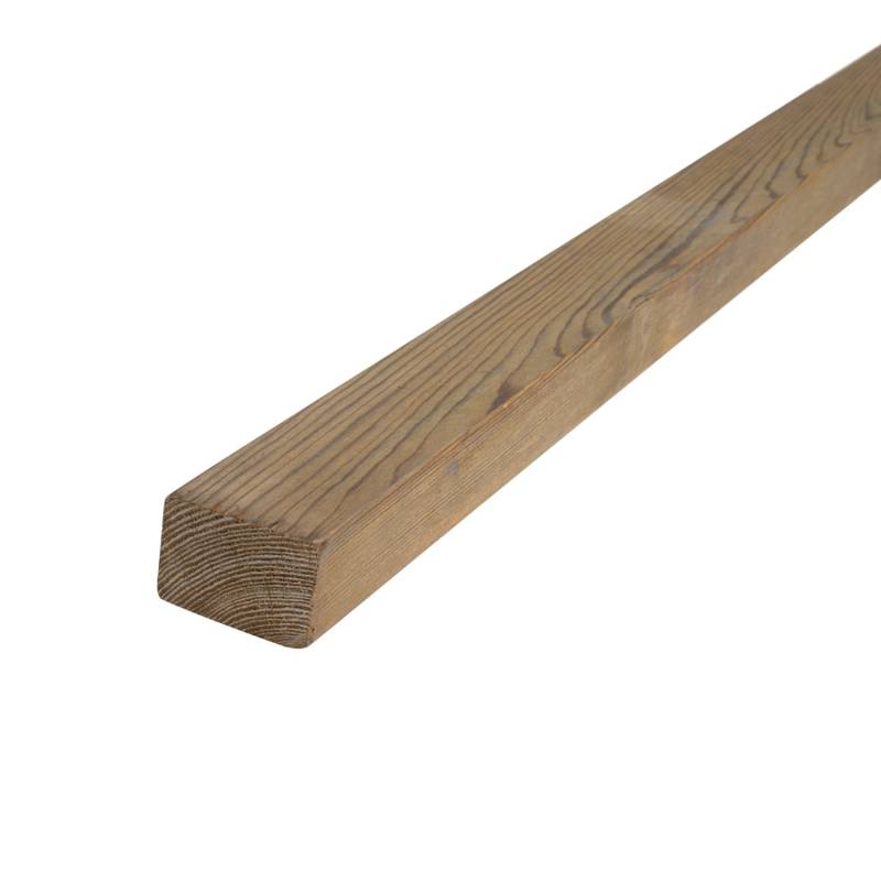 GartenLand Holz Unterkonstruktion  Craftwood 45 x 70 x 3900 mm Kiefer Grau FSC® Massivprofil 4-Seitig Glatt Gehobelt Gerundete Kanten von GartenLand