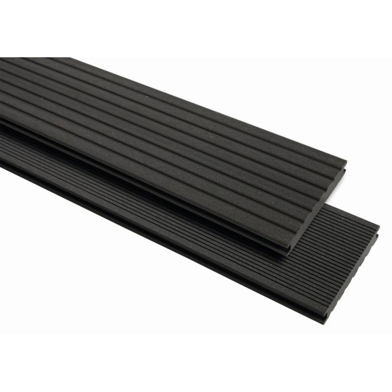 GartenLand Musterstück WPC Terrassendiele Vintage Massiv 20x145 mm Anthrazit Genutet und Geriffelt 20 cm von GartenLand