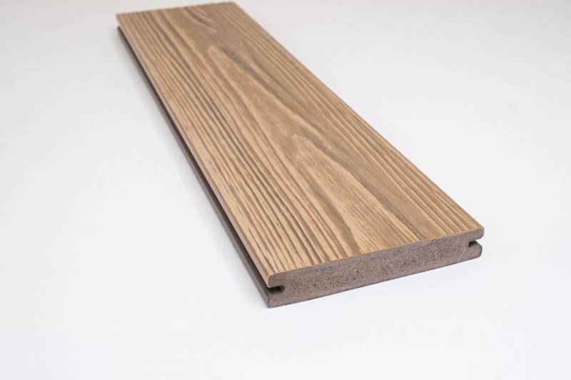 GartenLand Terrassendielen Nova 21 x 140 mm Garapa-Multicolor, 21 mm Stärke, (Co-extrudiert), Massivprofil von GartenLand