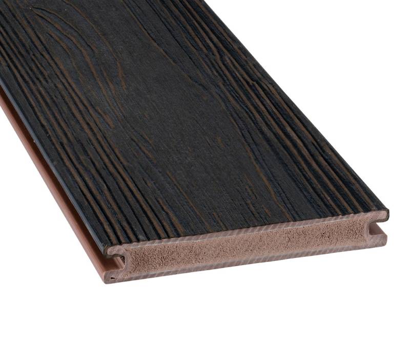 GartenLand Terrassendielen Nova 21 x 140 mm Kaffeebraun-Multicolor, 21 mm Stärke, (Co-extrudiert), Massivprofil von GartenLand