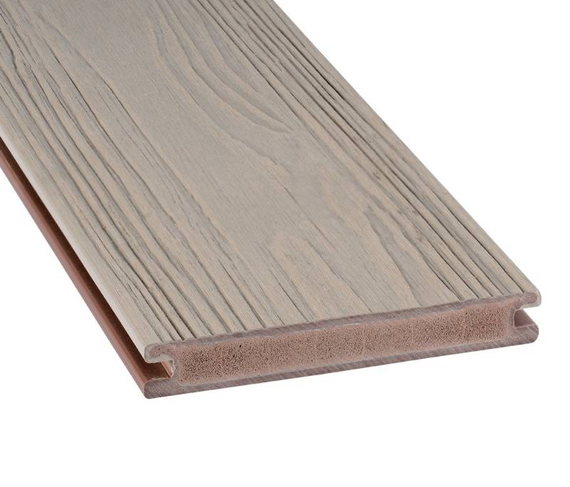 GartenLand Terrassendielen Nova 21 x 140 mm Nebelgrau-Multicolor, 21 mm Stärke, (Co-extrudiert), Massivprofil von GartenLand