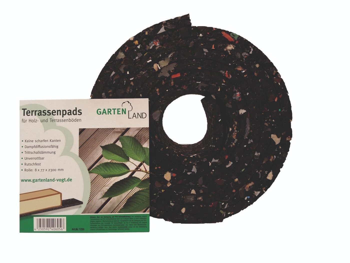 GartenLand Terrassendielen Terrassenpads, 8 mm Stärke, (1-St., wasserfest, trittschalldämmend, witterungsbeständig) von GartenLand