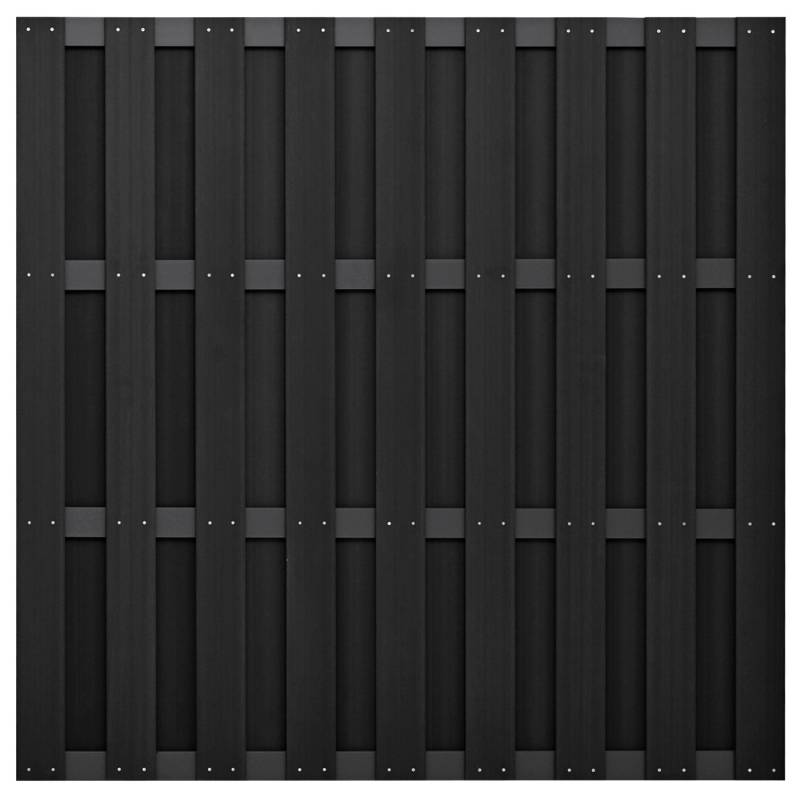 GartenLand WPC Bretterzaun Relax ca. 180 x 180 cm Anthrazit Aluminium Anthrazit Bausatz Ohne Pfosten von GartenLand