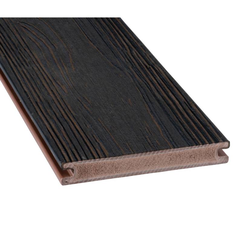 GartenLand WPC Terrassendiele Nova 21 x 140 x 5000 mm Kaffeebraun-Multicolor Geprägte Holzstruktur Co-Extrudiert Massivprofil von GartenLand