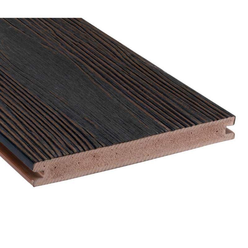 GartenLand WPC Terrassendiele Nova 21 x 190 x 5000 mm Kaffeebraun-Multicolor Geprägte Holzstruktur Co-Extrudiert Massivprofil von GartenLand