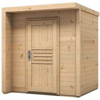 Gartenhaus Bratek 19 Gerätehaus aus Holz, Geräteschrank mit 19 mm Wandstärke, Gartenhaus mit Montagematerial - Naturbelassen - Alpholz von ALPHOLZ