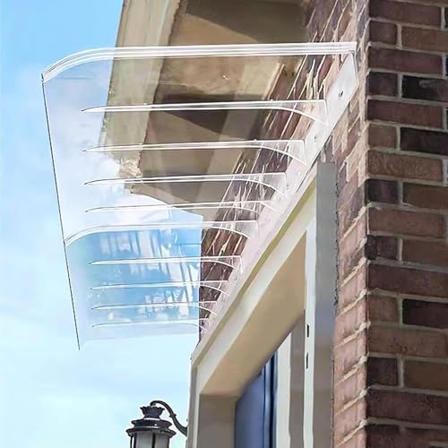 Vordach für Haustür/Türvordach Für Eingangstüren aus Polycarbonat Transparent Schützt Vor Regen Schnee Und UV-Strahlen Überdachung Türvordach,Pultvordach 3.5mm Dachabdeckung von Gartenassistentin