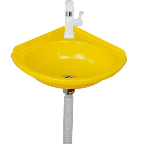 Waschbecken Aus Kunststoff Mini Waschbecken Wandausgussbecken Ohne Bohren Kleines Eck Handwaschbeckenmit Wasserhahn Und Ablaufgarnitur,Waschschalen Für Badezimmer/Garderobe/Toiletten/Rv Waschbecken Aus Kunststoff Mini Waschbecken Wandausgussbecken Ohne Bohren Kleines Eck Handwaschbeckenmit Wasserhahn Und Ablaufgarnitur,Waschschalen Für Badezimmer/Garderobe/Toiletten/Rv von Gartenassistentin