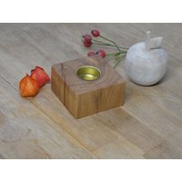 Teelichthalter Eiche 5cm von GartenbeetKiste
