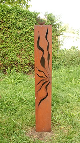 Rostsäulen Gartendeko Rost Dreieck 100 cm von Gartendekoshop24