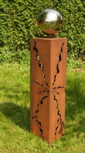 Rostsäulen Gartendeko Stehle Rost Säule 60cm Garten Skulptur * von Gartendekoshop24