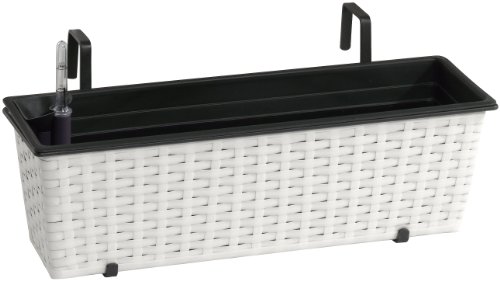 GARTENFREUDE Polyrattan Balkonkasten Blumenkasten inkl. Aufhängung, 60 x 19 x 18 cm, mit Bewässerungssystem, weiß GARTENFREUDE Polyrattan Balkonkasten Blumenkasten inkl. Aufhängung, 60 x 19 x 18 cm, mit Bewässerungssystem, weiß von Gartenfreude