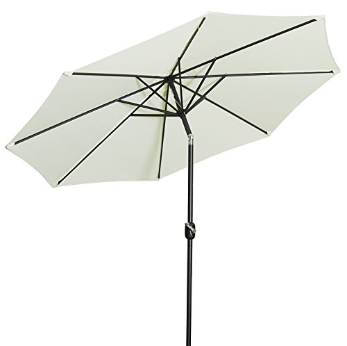 Gartenfreude Sonnenschirm, Durchmesser 270 cm, UV 50+, 270 x 270 x 245 cm, creme, 4900-1000-100 Gartenfreude Sonnenschirm, Durchmesser 270 cm, UV 50+, 270 x 270 x 245 cm, creme, 4900-1000-100 von Gartenfreude