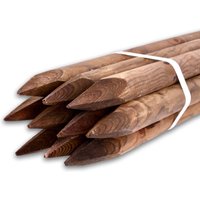 10 Angespitzte Holzpfähle Kdi Braun Imprägniert - Rundholz Zaunpfosten Garten Holzpfosten Zaunbau Baumstütze Beetbegrenzung Weidebau Outdoor 10 Angespitzte Holzpfähle Kdi Braun Imprägniert - Rundholz Zaunpfosten Garten Holzpfosten Zaunbau Baumstütze Beetbegrenzung Weidebau Outdoor von Gartenholz
