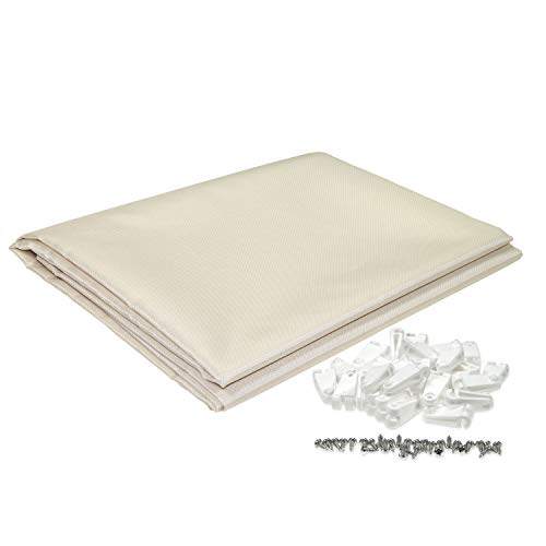 sunprotect 12505 Sonnensegel für Seilspann-Markise, 2,7 x 1,4 m, inkl. Laufhaken, Sonnenschutz für Pergola Wintergarten Terrasse, beige, 21-teilig (1 Set) von Gartenia Sunprotect