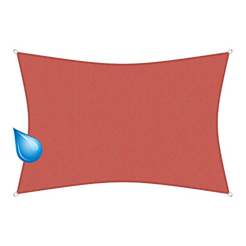 sunprotect 83261 wasserabweisend Sonnensegel Hydro, 6 x 4 m, Rechteck, wasserabweisend, rost-rot von Gartenia Sunprotect