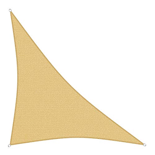 sunprotect 83290 Professional Sonnensegel, 5 x 5 x 7 m, 90° Grad Dreieck, Wind- & wasserdurchlässig, beige von Gartenia Sunprotect