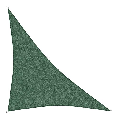 sunprotect 83292 Professional Sonnensegel, 5 x 5 x 7 m, 90° Grad Dreieck, Wind- & wasserdurchlässig, grün von Gartenia Sunprotect