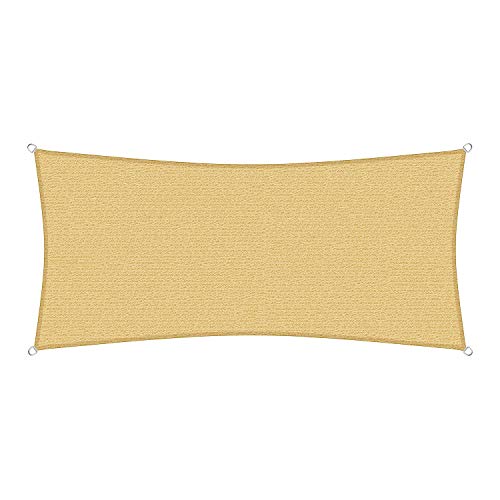 sunprotect 83485 Professional Sonnensegel, 4 x 2 m, Rechteck, Wind- & wasserdurchlässig, beige von Gartenia Sunprotect