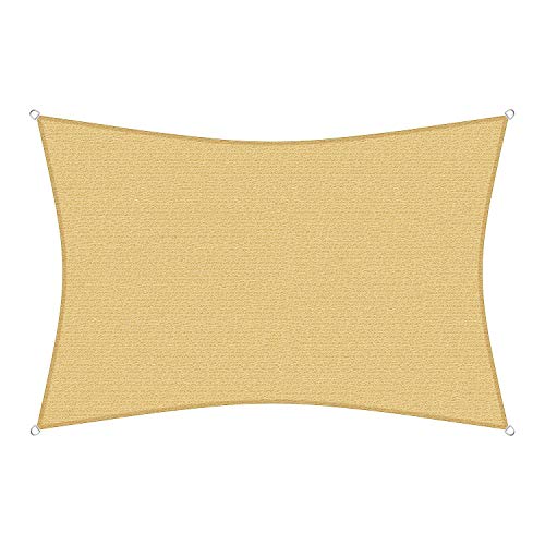 sunprotect 83487 Professional Sonnensegel, 3,5 x 2,5 m, Rechteck, Wind- & wasserdurchlässig, beige von Gartenia Sunprotect