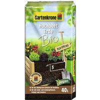 Gartenkrone Pflanzerde »Bio«, 40,0L, torffrei, vegan aufgedüngt - braun von Gartenkrone