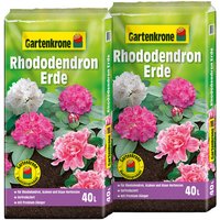 Gartenkrone Rhododendron- und Hortensienerde, 2 x 40L, Karton - braun von Gartenkrone