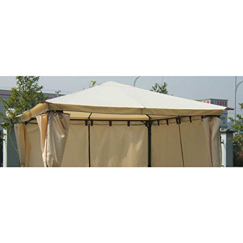 Gartenmoebel Pavillon Venezia Ersatzdach écru, Polyester PVC-beschichtet Gartenpavillon Pavillonersatzdach Pavillonzubehör von Gartenmoebel