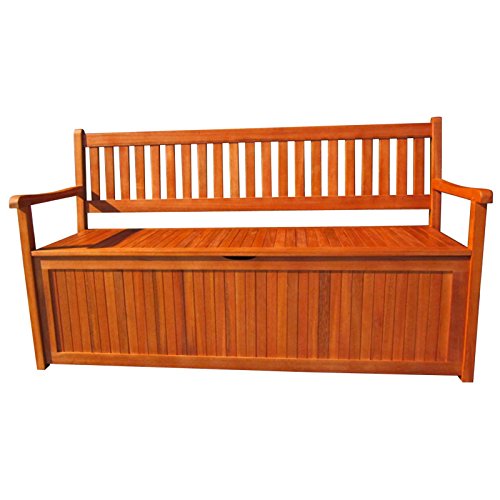 Gartenmoebel Truhenbank Benita 3-sitzer, Akazie, FSC®-Zertifiziert Truhe Bank Terrasse von Gartenmoebel