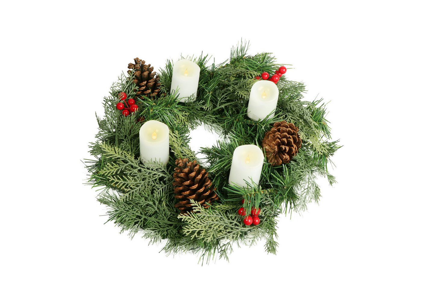 Gartenpirat Adventskranz Künstlicher Adventskranz Ø30, 40, 60cm Weihnachtskranz, Adventsgesteck Gartenpirat Adventskranz Künstlicher Adventskranz Ø30, 40, 60cm Weihnachtskranz, Adventsgesteck von Gartenpirat