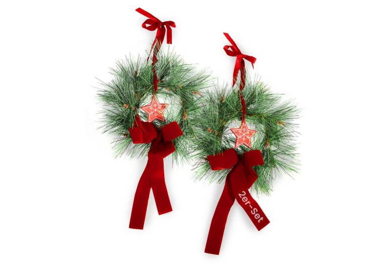 Gartenpirat Adventskranz Weihnachtskranz Türkranz künstlich, Tür & Fenster, Kiefer-Optik, Naturgetreue Tannenoptik, wiederverwendbar, individuell dekorierbar von Gartenpirat