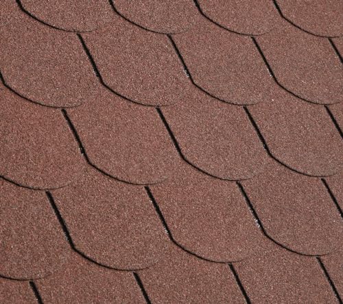 Gartenpirat 2 m² Bitumen Dachschindeln Biberschwanz rot von Gartenpirat