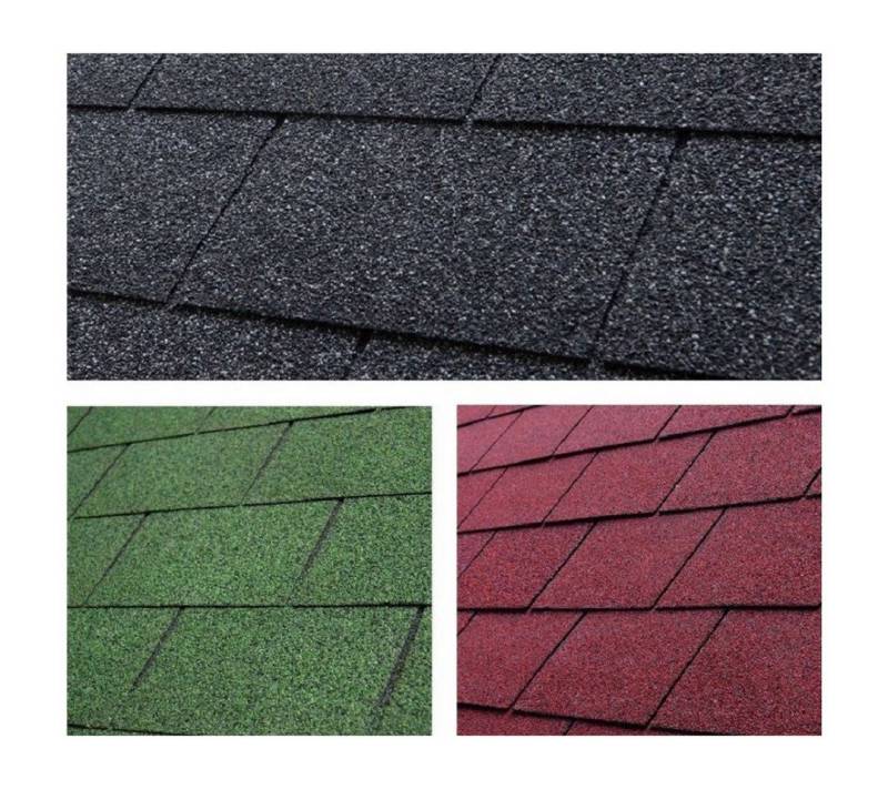 Gartenpirat Dachschindeln Bitumen Dachschindeln 2 m² rechteckig schwarz rot grün Dacheindeckung von Gartenpirat