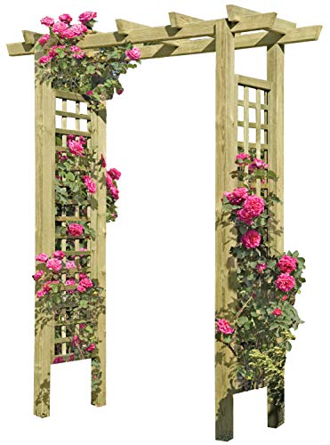 Gartenpirat Eingangspergola 160 x 62 x 210 cm Pergola aus Holz mit Rankelementen von Gartenpirat