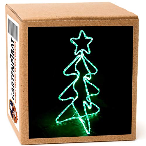 Gartenpirat Gartenfigur Tanne 80 cm für Weihnachtsbeleuchtung aussen 168 LED blinkend von Gartenpirat