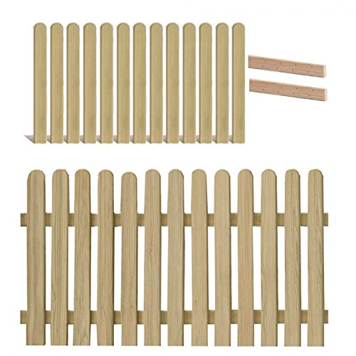 Gartenpirat Holzpaket für Lattenzaun Lärche 180x90 13 Zaunlatten 2 Riegel von Gartenpirat